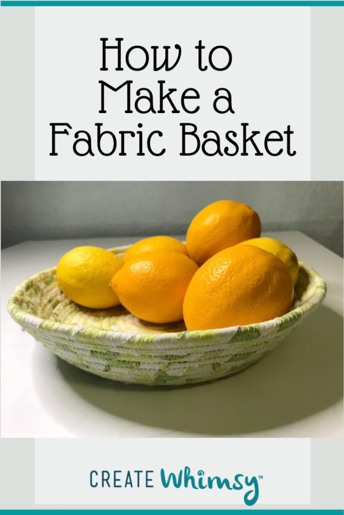 How to make a fabric basket Pinterest 3