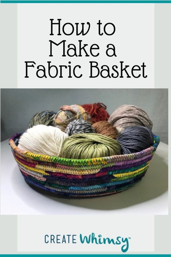 How to make a fabric basket Pinterest 5