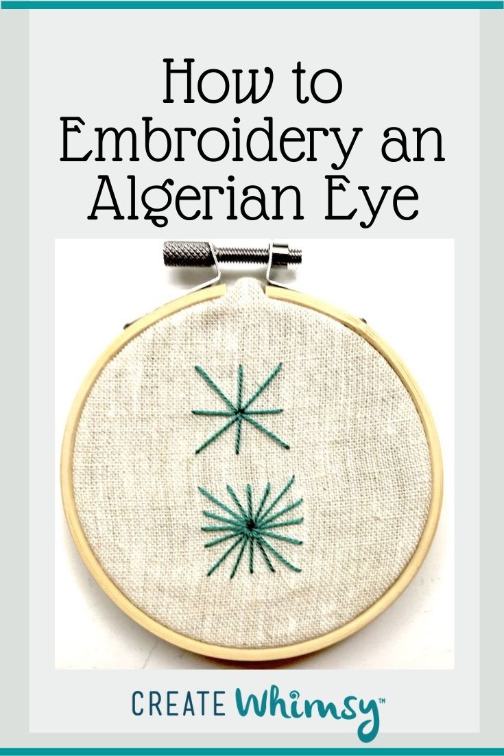 Embroidery Algerian Eye Stitch Create Whimsy