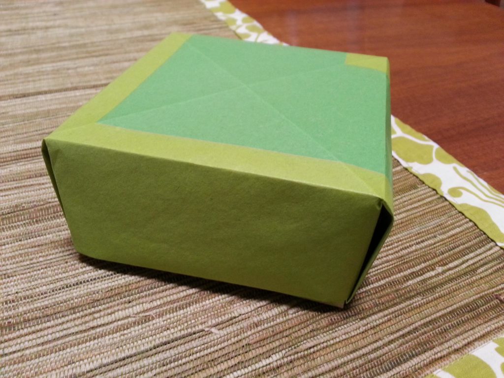 Completed Origami Box with Lid