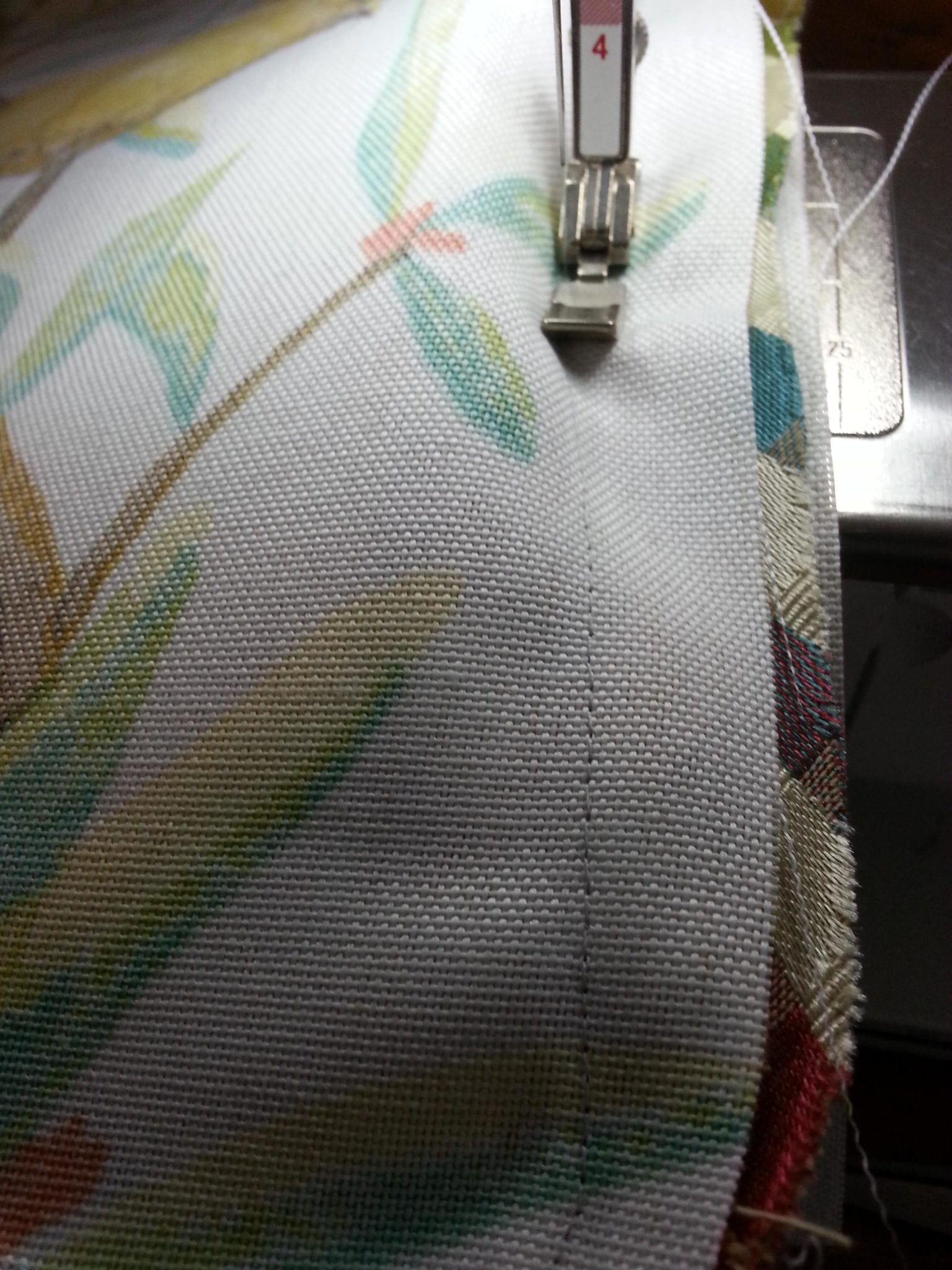 Adding the backs to the pillows