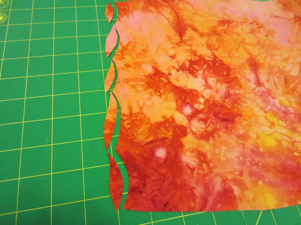 Second cut to make flower petals