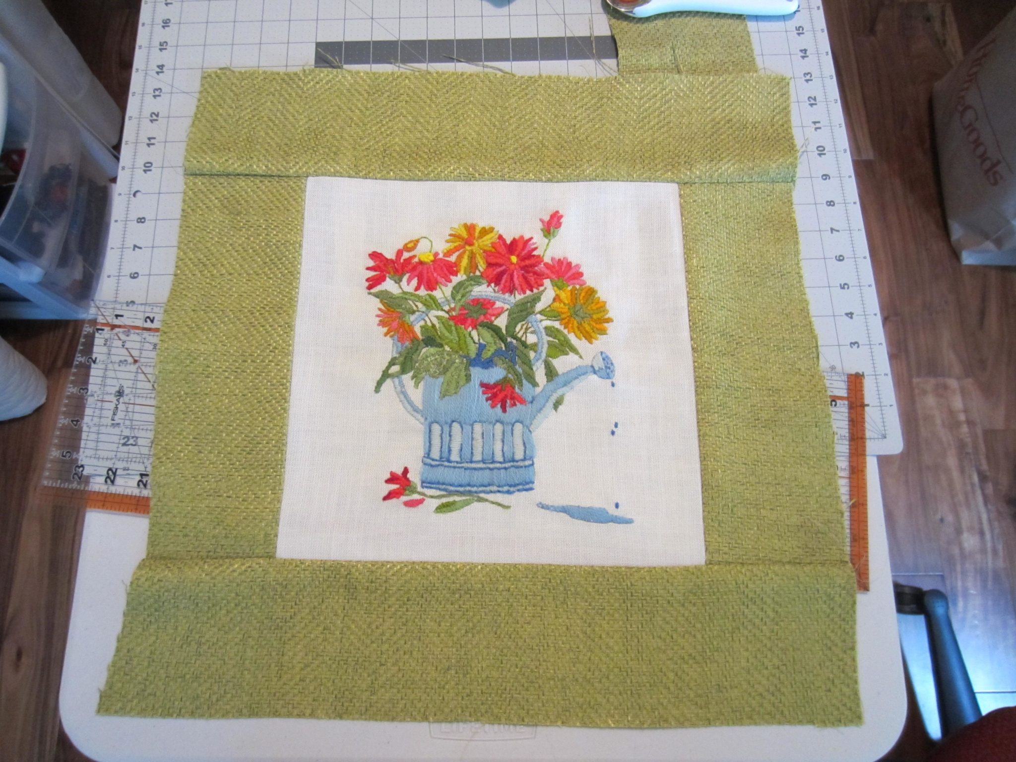 Completed pillow top