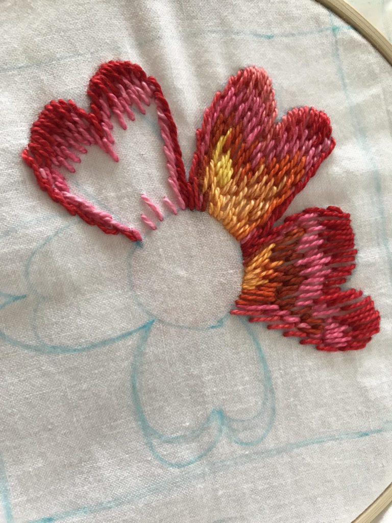 Long and Short Stitch Create Whimsy