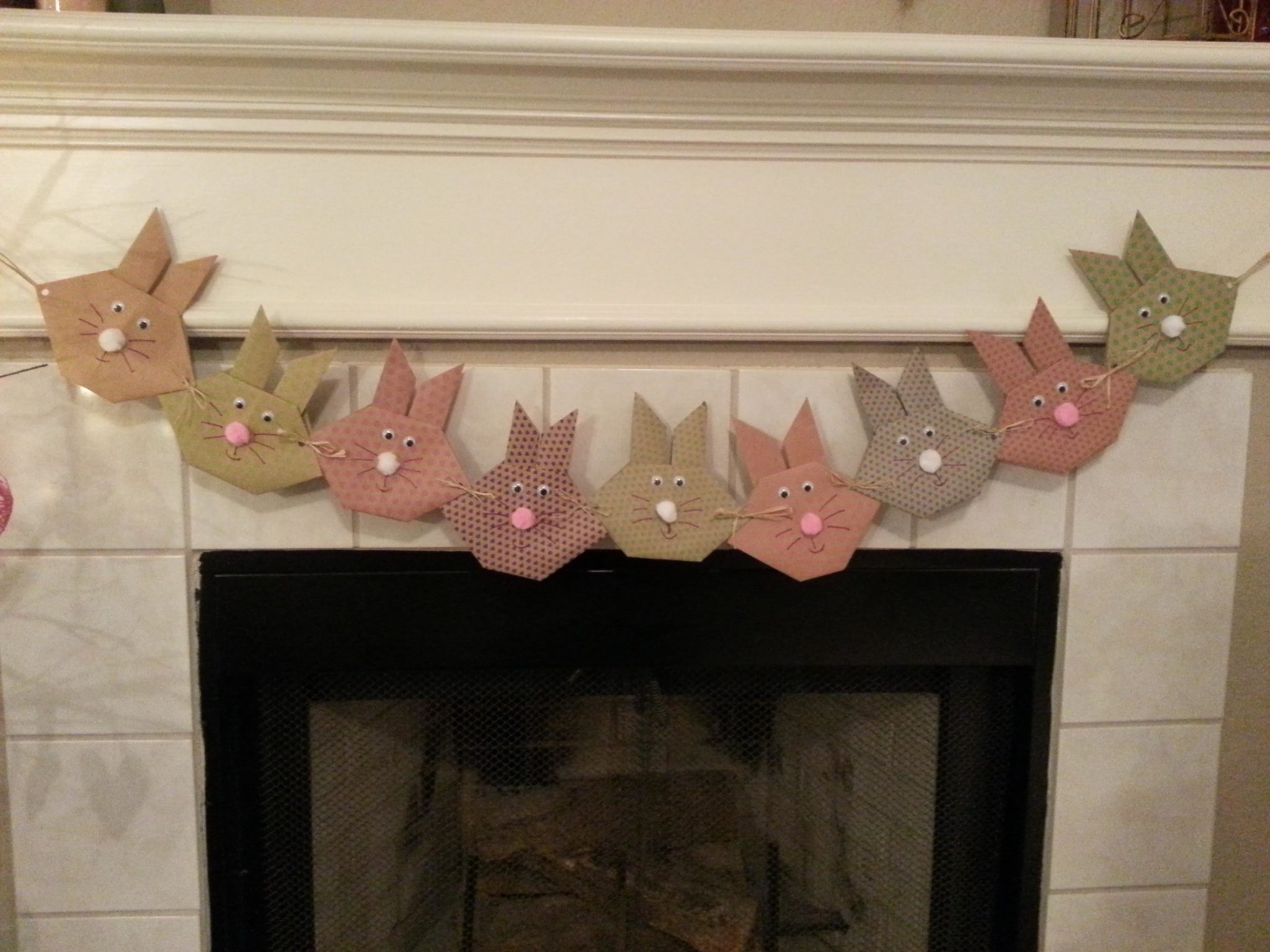 Easter Bunny Origami Banner