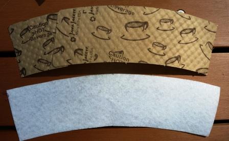 Cut apart the sample sleeve and cute some Fast2Fuse the same shape and size