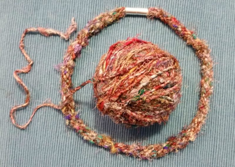 Kumihimo with sari yarn