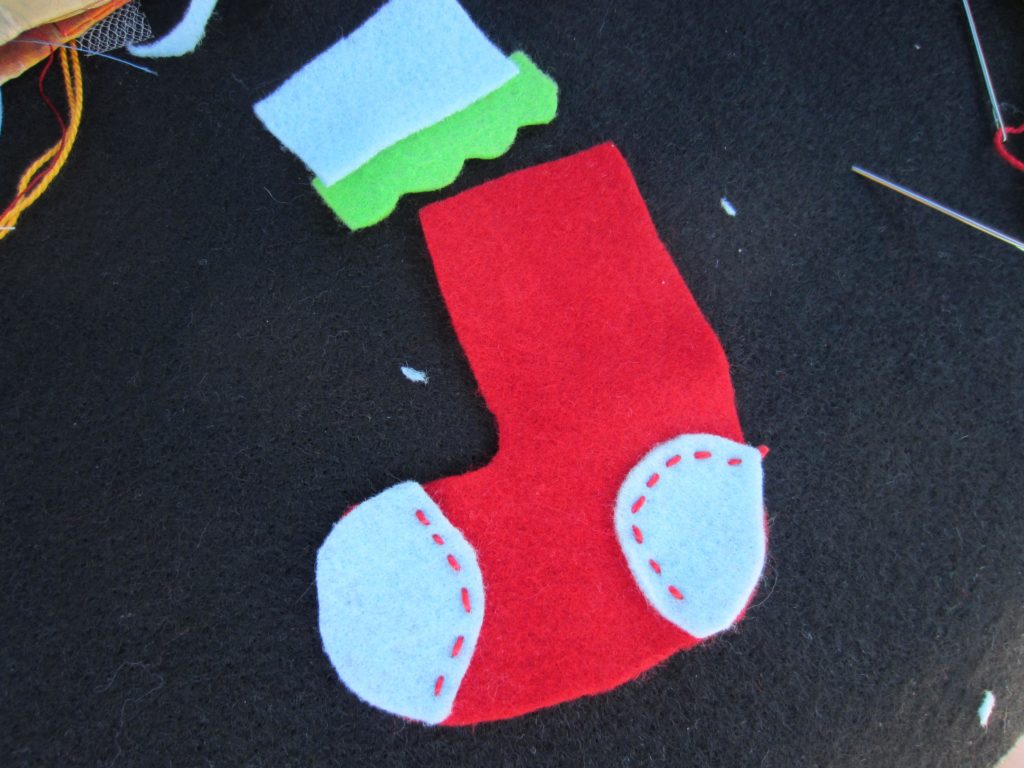 Another stocking ornament pieces are cut out