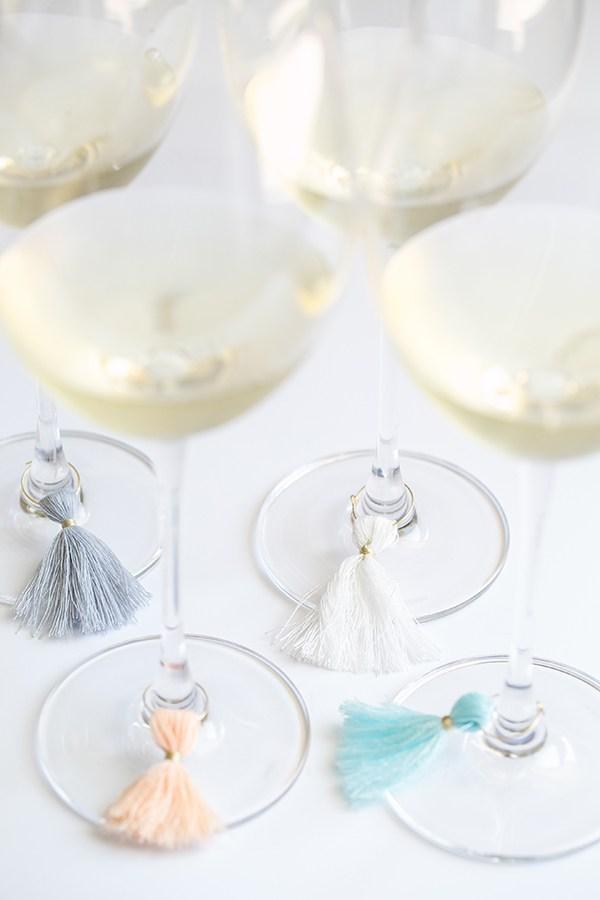 Tassel wine charms