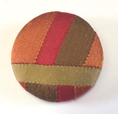 Piece your fabrics to make interesting buttons