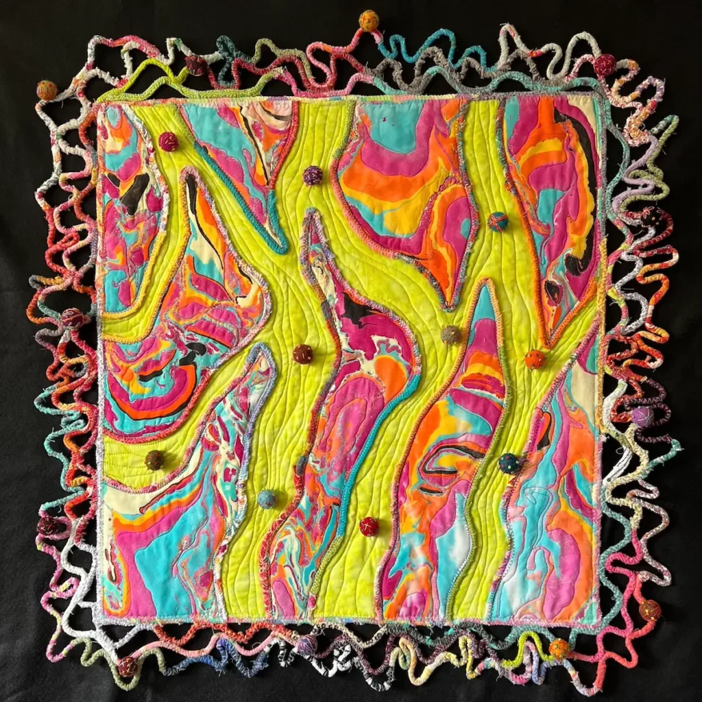 I lost my marbles art quilt by Lynn Woll