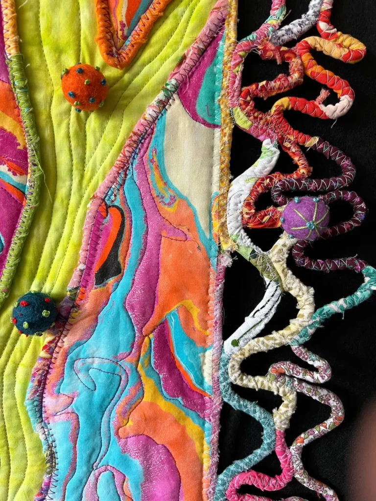 I've lost my marbles detail of quilt by Lynn Woll