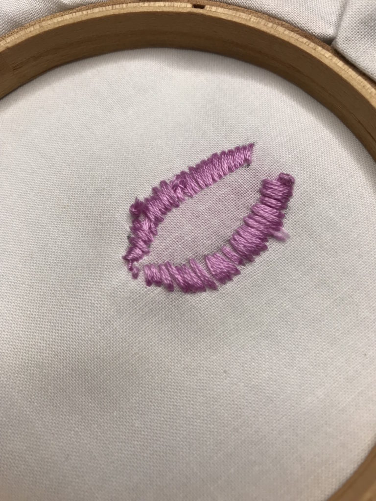 Flat stitch embroidery  create whimsy