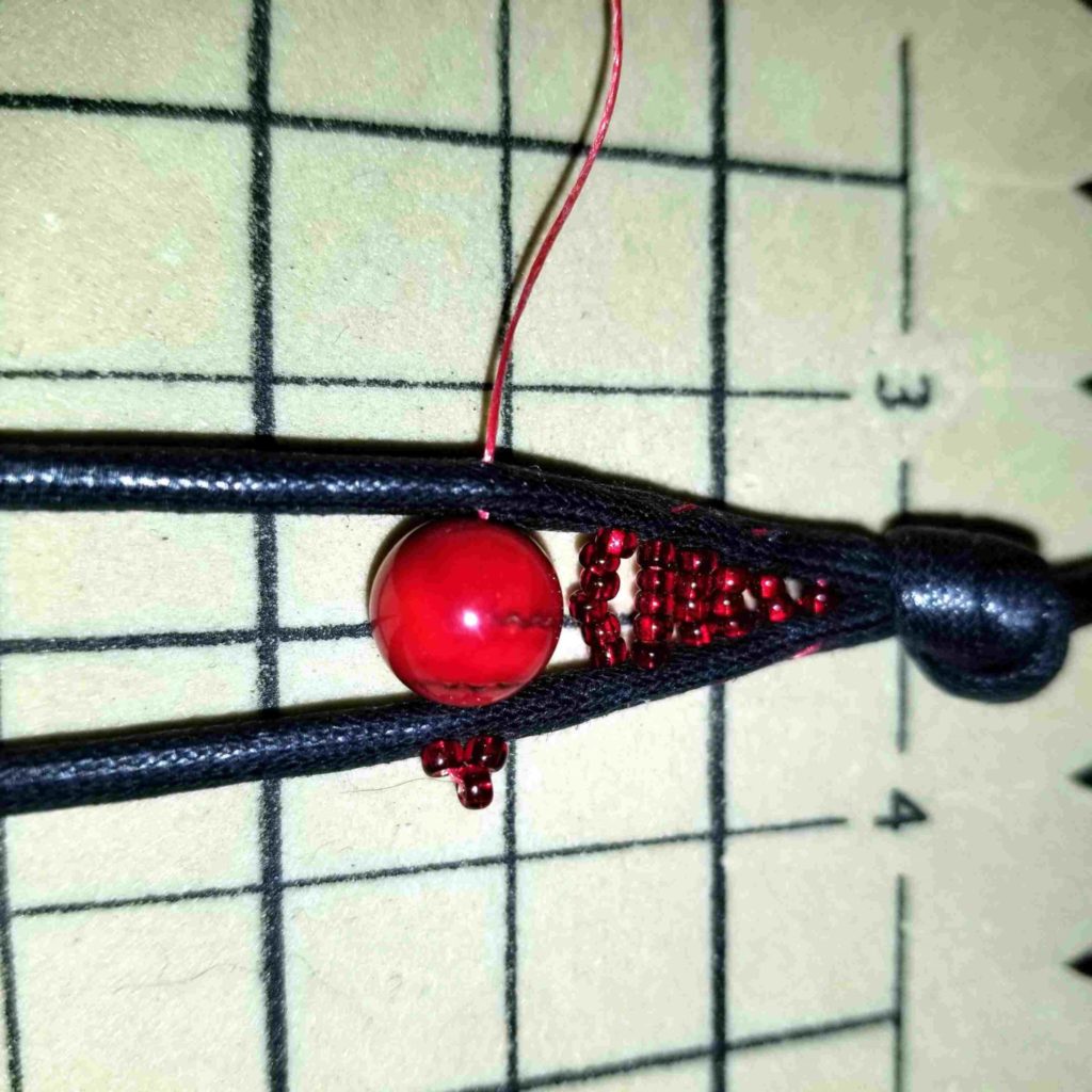 Sewn Gemstone Bracelets pull to form picot