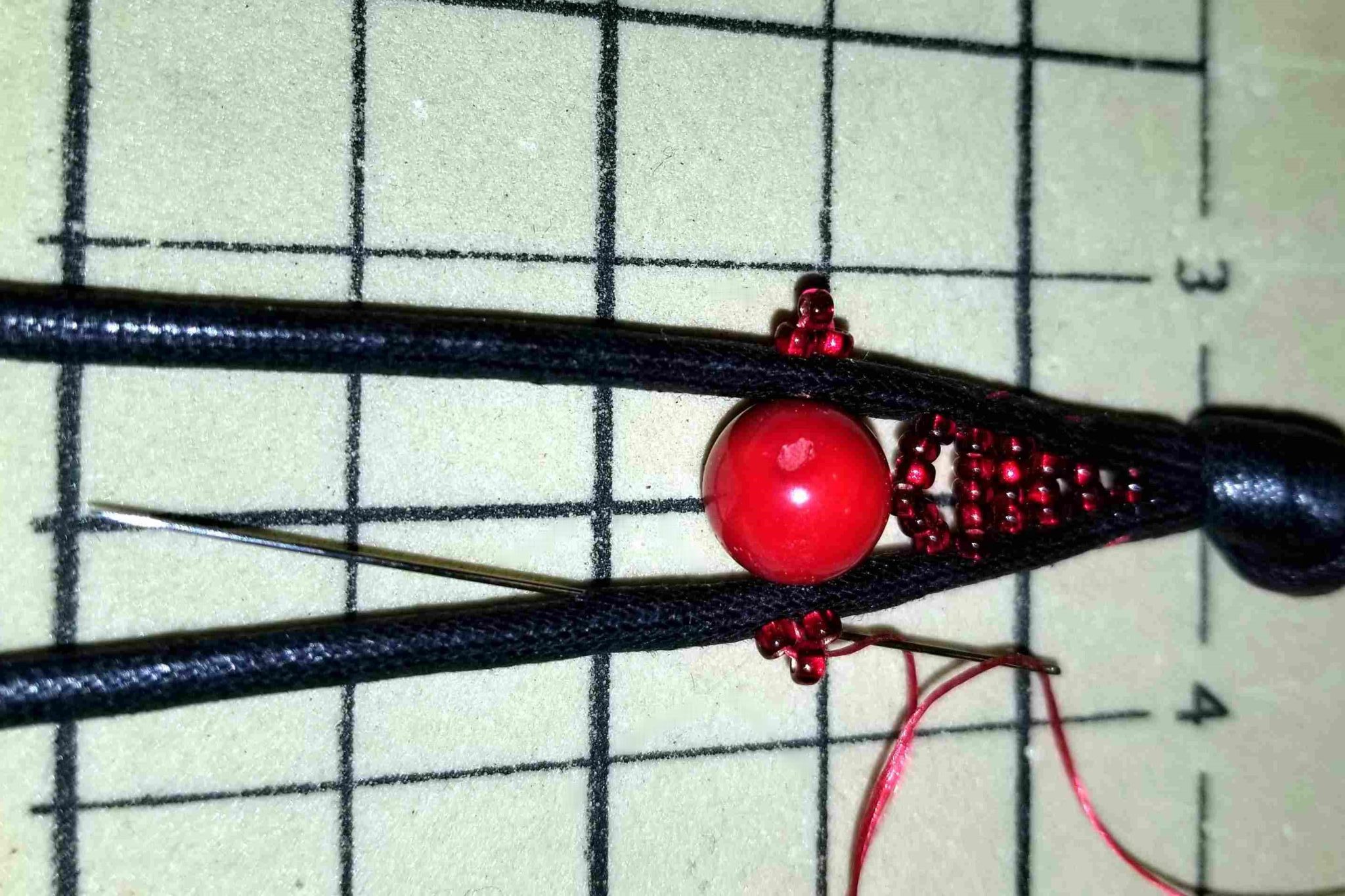 Sewn Gemstone Bracelets step down 1 bead width