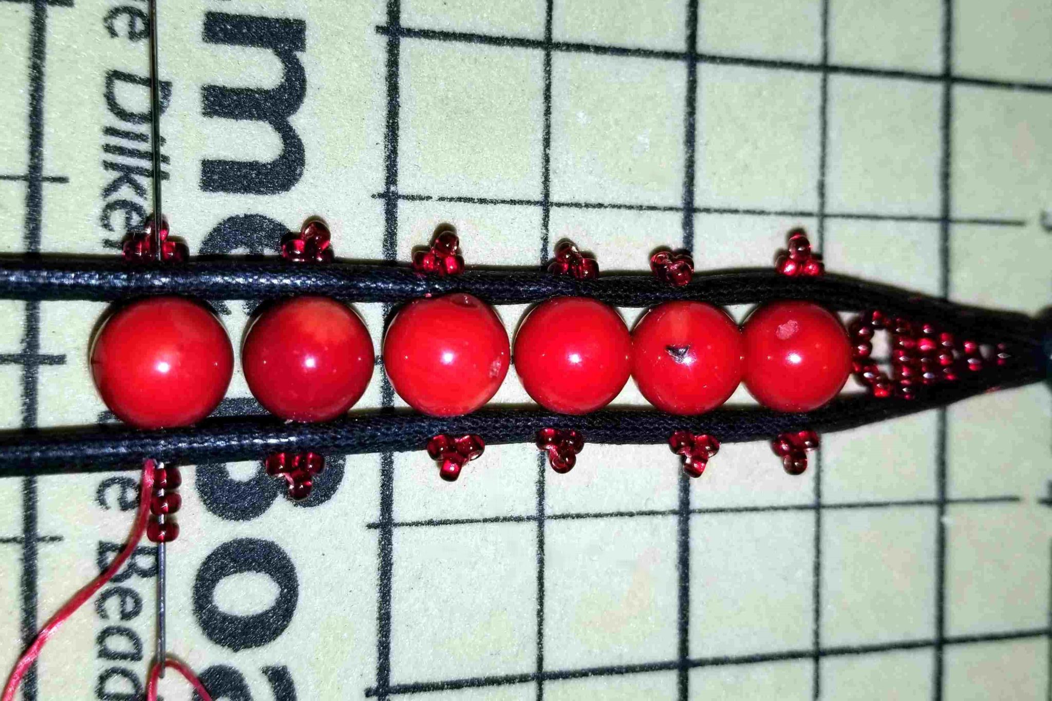 Sewn Gemstone Bracelets add more focals and picots