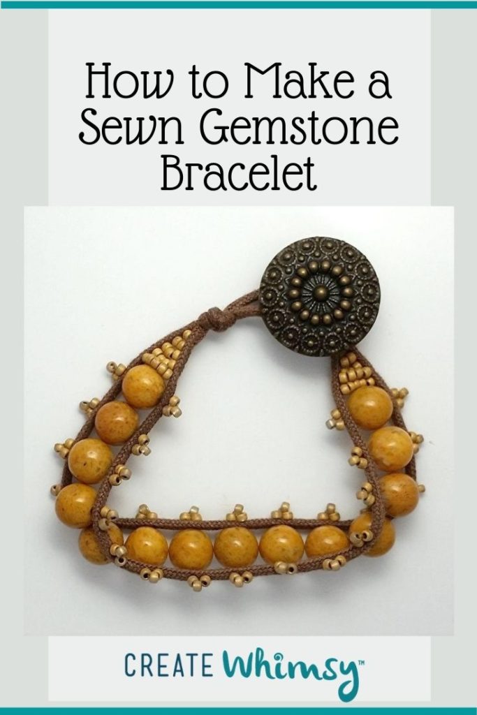 Sewn Gemstone Bracelet Pinterest Image 7