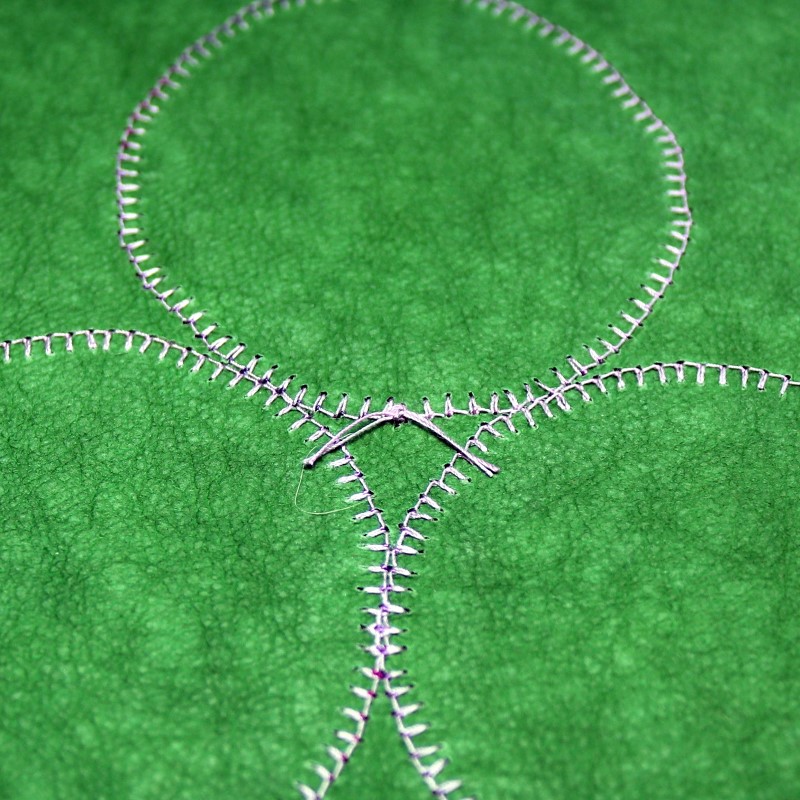 Boxy Sewing Case tie knot on back of Kraft-Tex