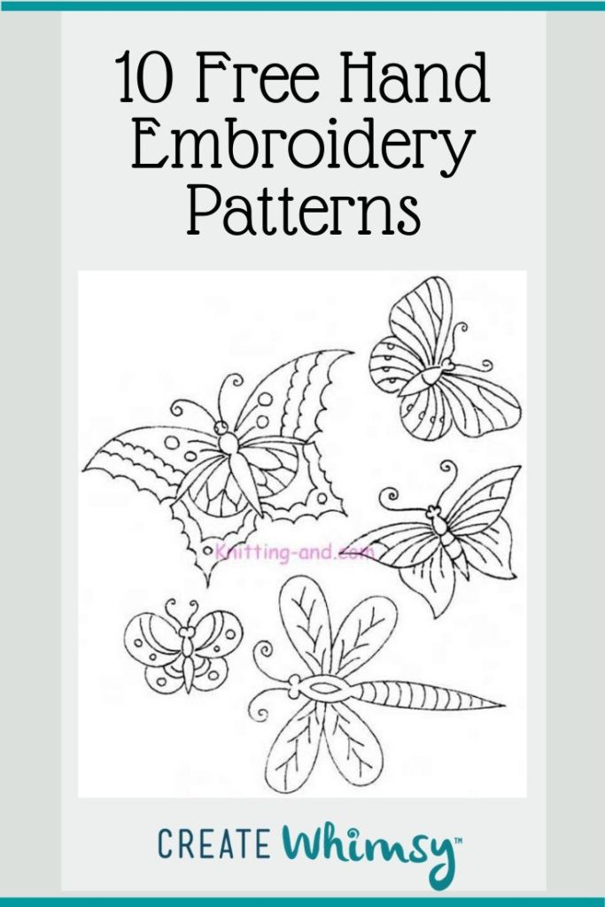 10 Resources for Free Hand Embroidery Patterns! - Create Whimsy