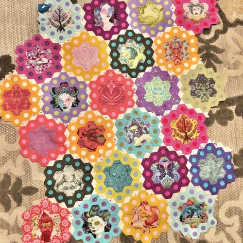 Fussy cut block for English Paper Piecing