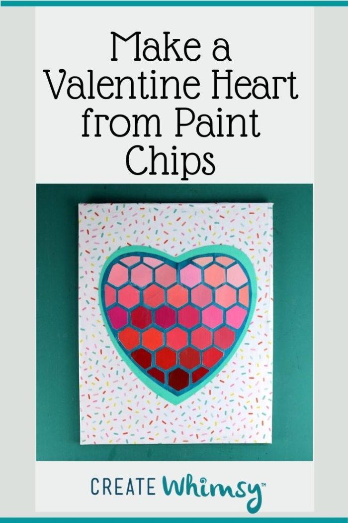 Valentine's Decoration Paint Chip Heart Create Whimsy