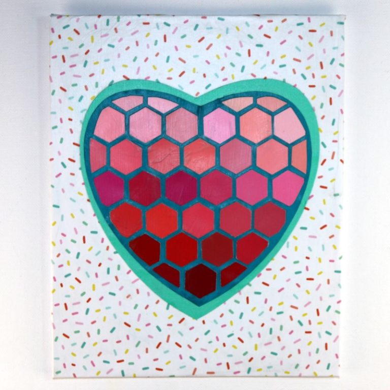 Valentine's Decoration Paint Chip Heart Create Whimsy