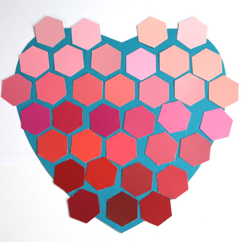 Valentine's Decoration Paint Chip Heart Create Whimsy