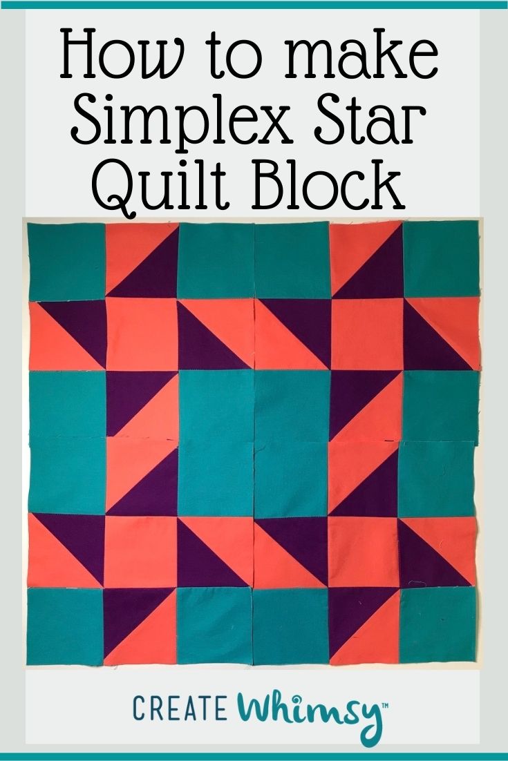 Simplex Star Quilt Block Pattern: Free Tutorial - Create Whimsy
