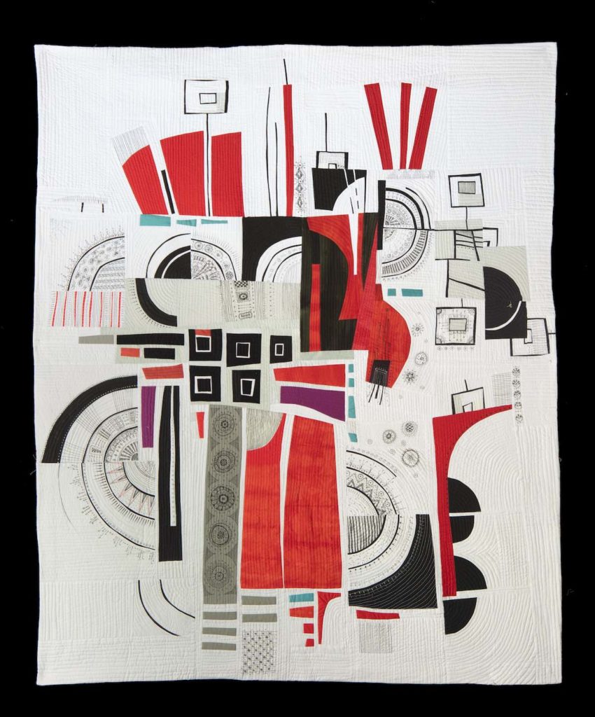 Markings in Black and Red quilt