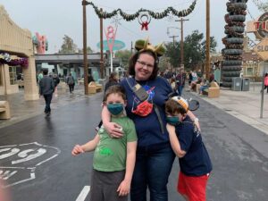 Erin Case Erin and her sons at Disneyland