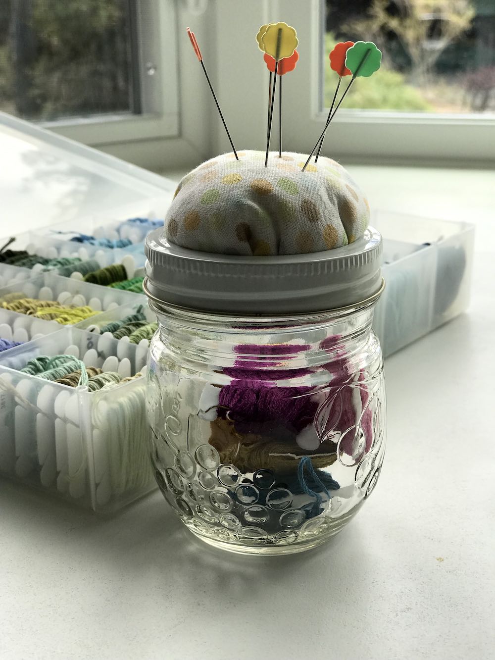 How to Make a Mason Jar Pin Cushion Create Whimsy