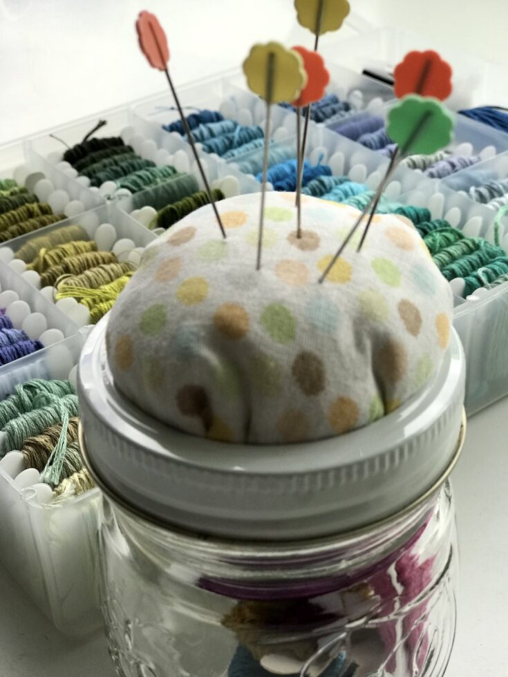 How to Make a Mason Jar Pin Cushion Create Whimsy