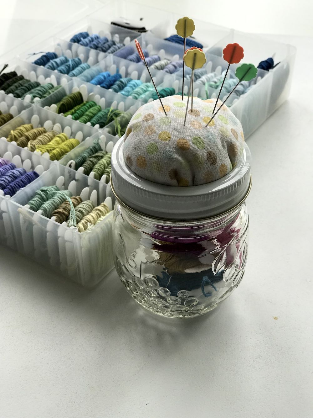 How to Make a Mason Jar Pin Cushion Create Whimsy