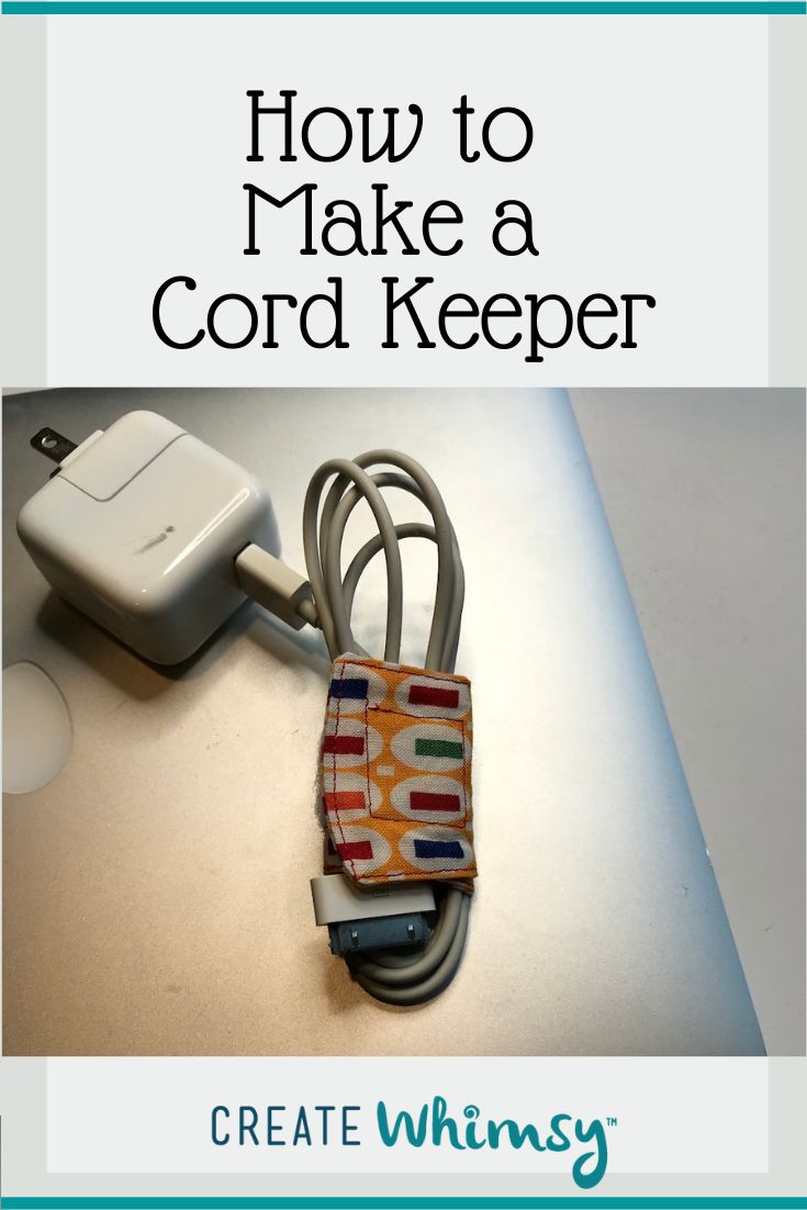 DIY Cord Keeper Wrap Tutorial Easy Sewing Project Create Whimsy
