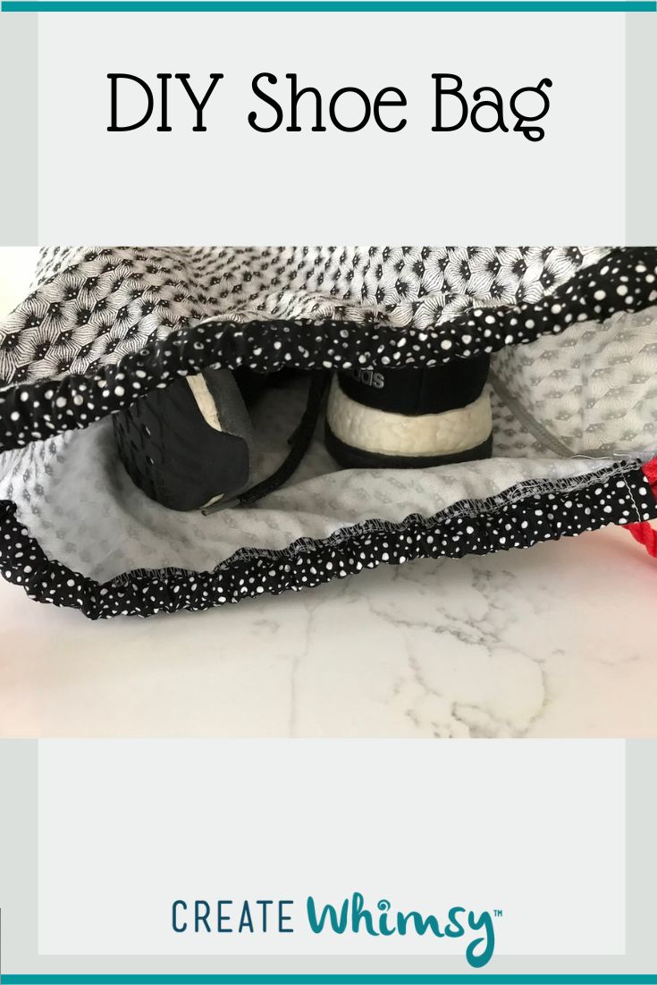 How to Make DIY Shoe Bag with Drawstring Create Whimsy
