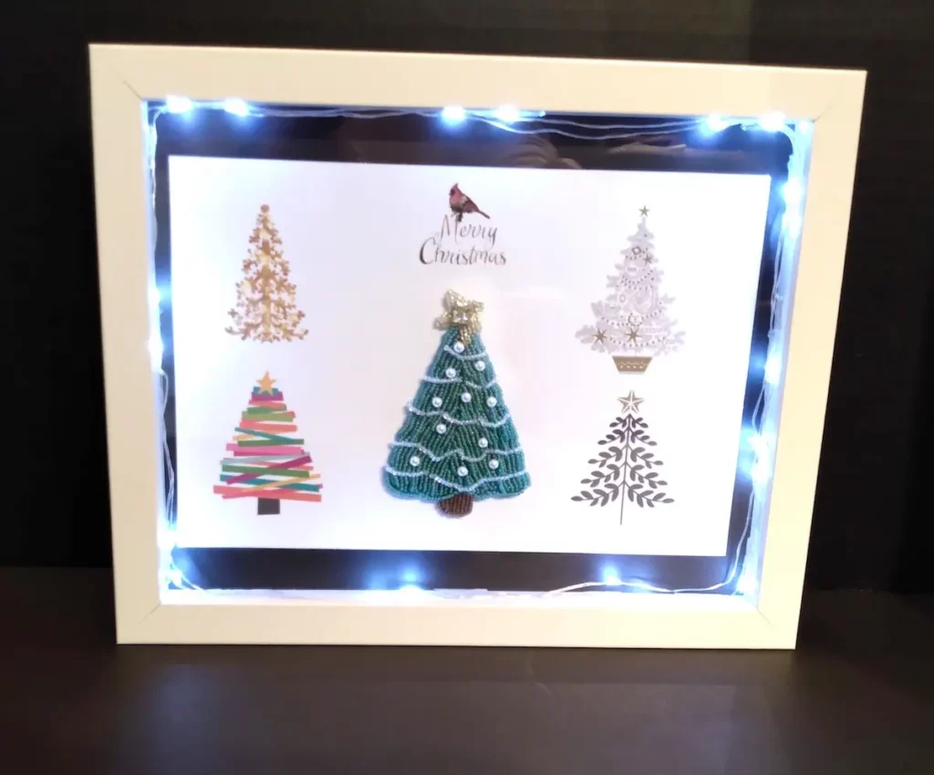 Christmas sampler bead embroidery