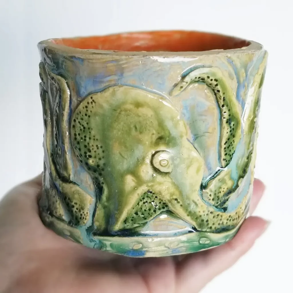 Ceramic octopus planter