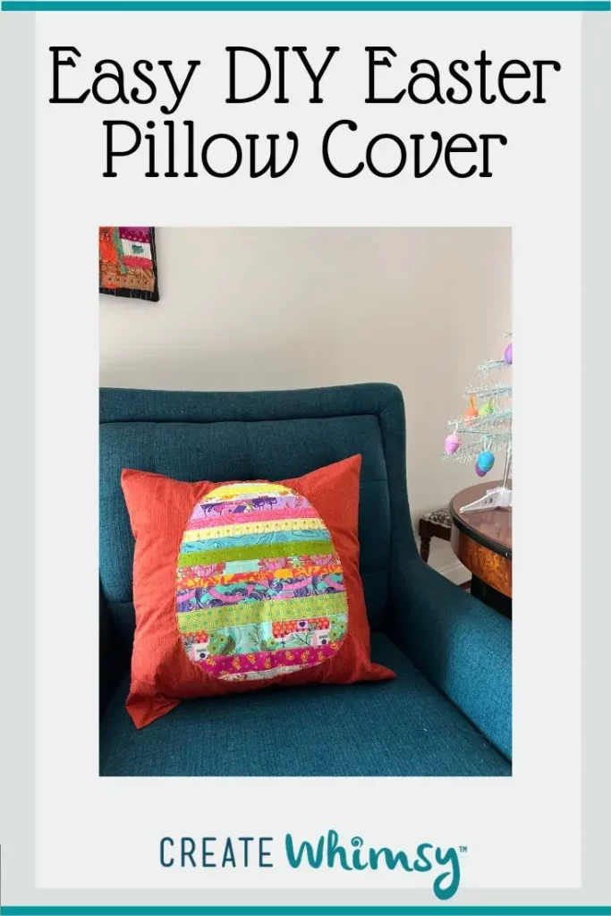 DIY Easter pillow cover Pinterest image 4