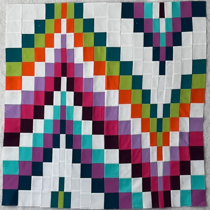 Modern Bargello quilt top finished