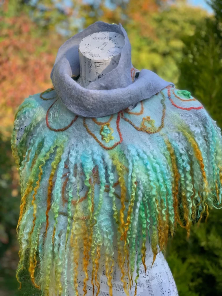 Felted shawl by Liz Riley