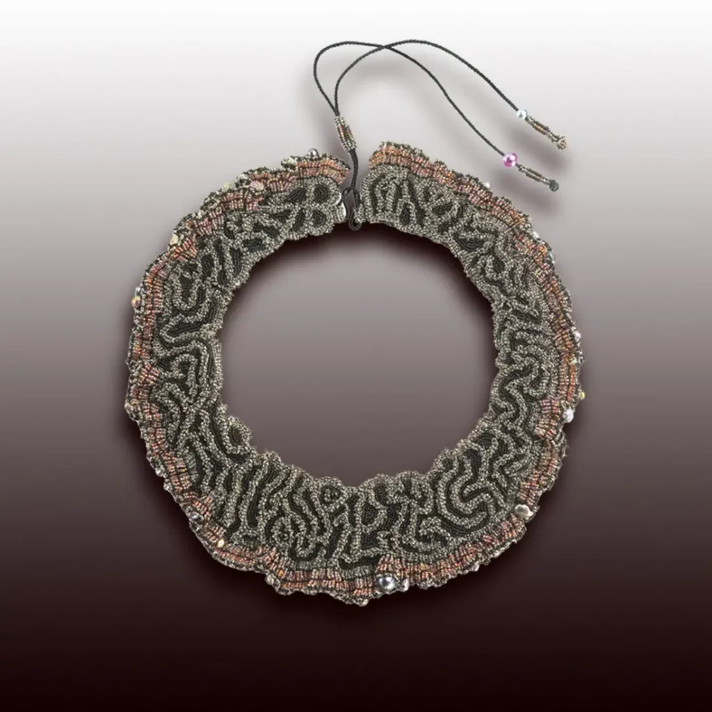 Brain Coral Beaded Collar by Linda Rettich