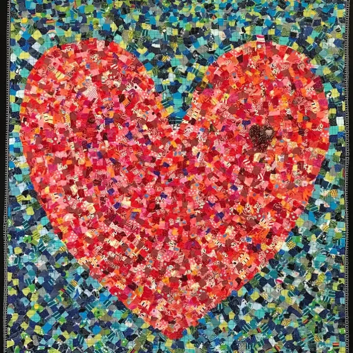 Lotsa Love finished confetti quilt