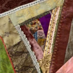 Crazy quilt traditional block finished