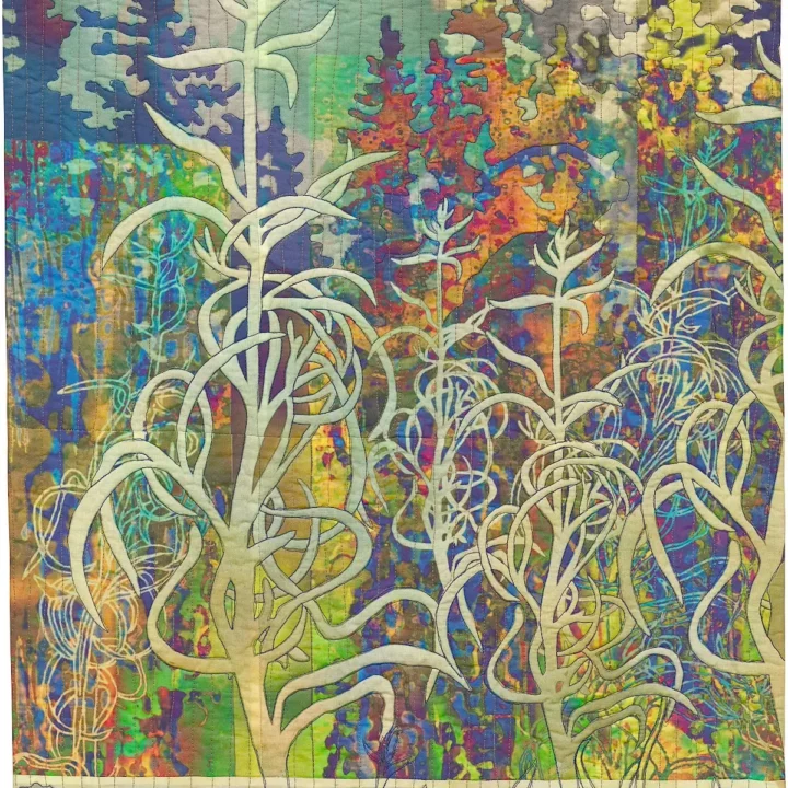 Fall Fireweed 2 fiber art by Ree Nancarrow