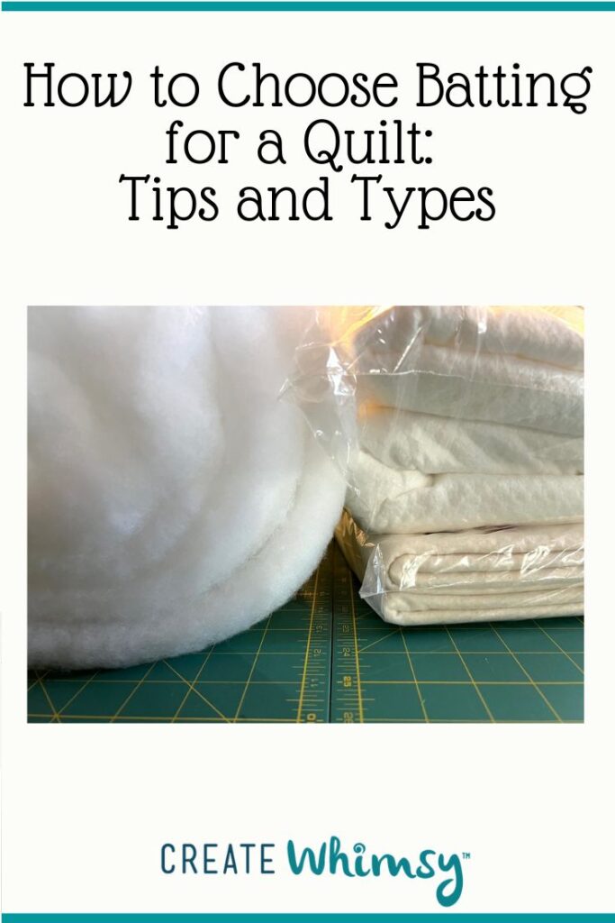 How to Choose Batting for a Quilt pinterest image