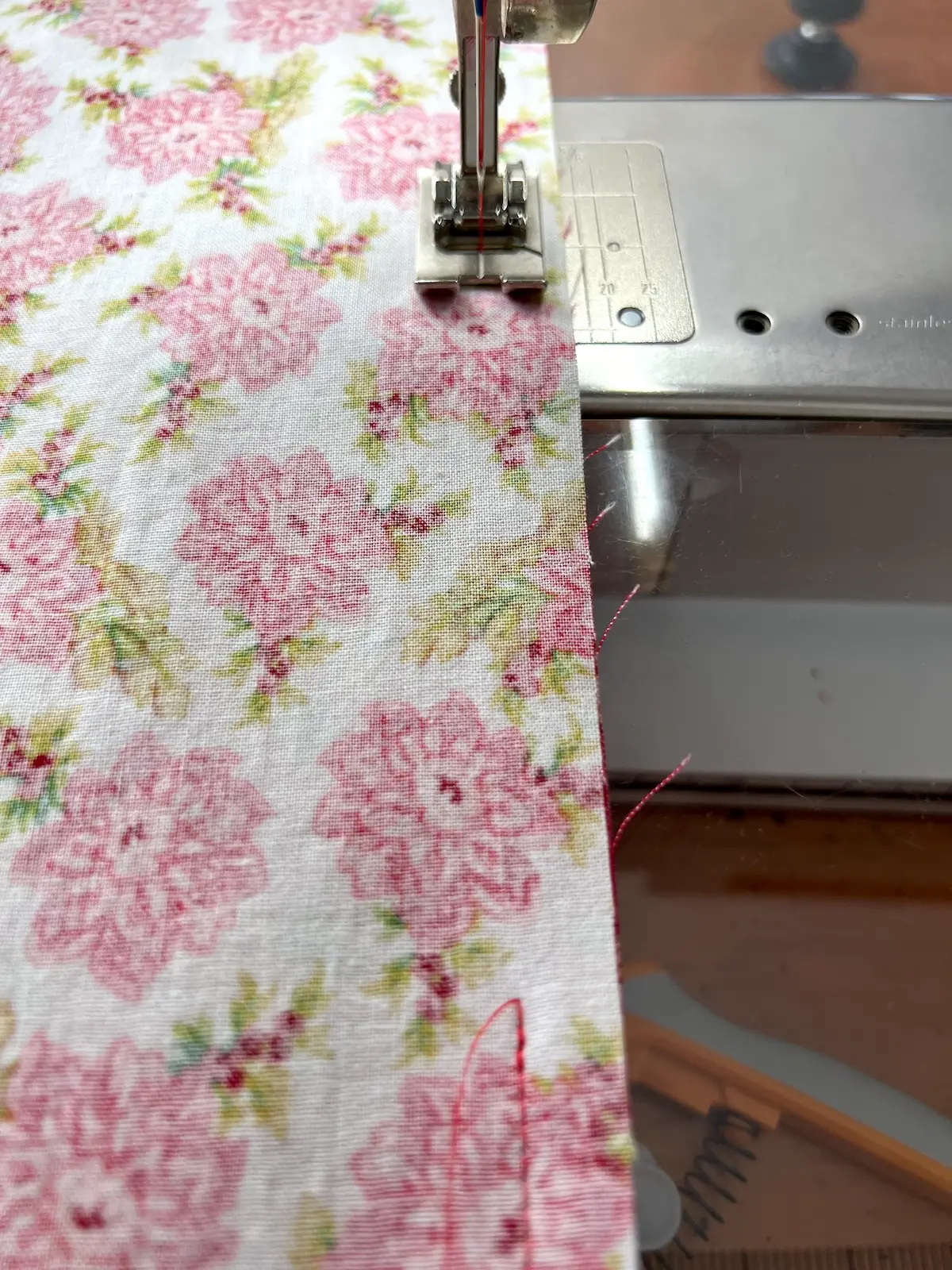 Finish sewing around the reversible napkin leaving a 3-4 inch opening