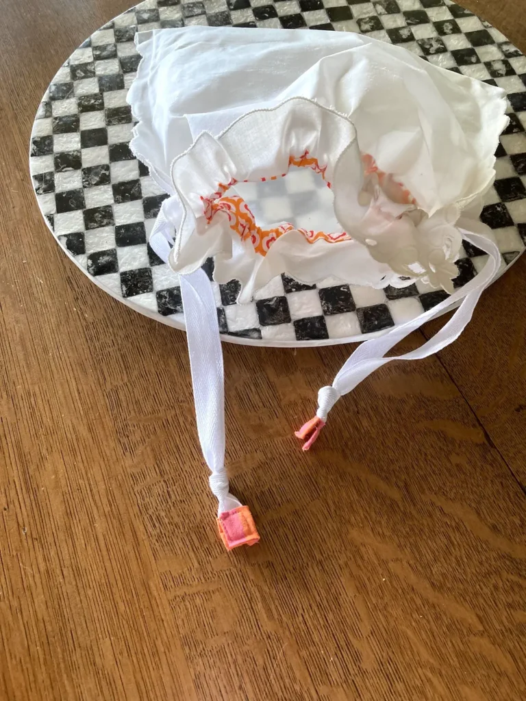 Bread bag finished and on a plate