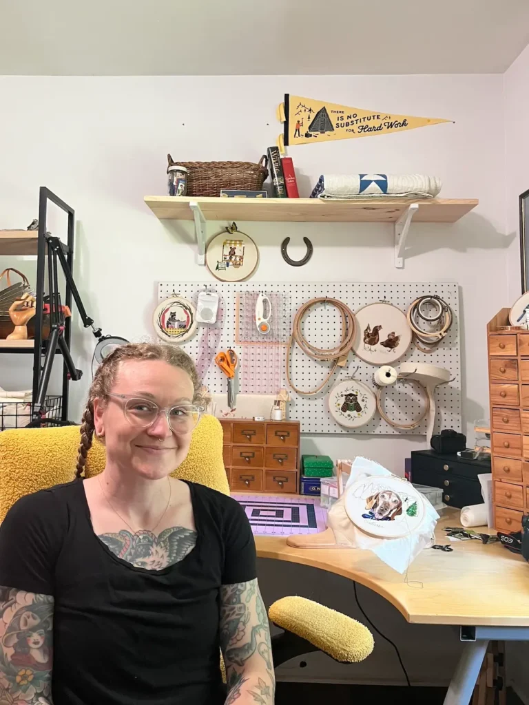 Amanda Fox in her studio