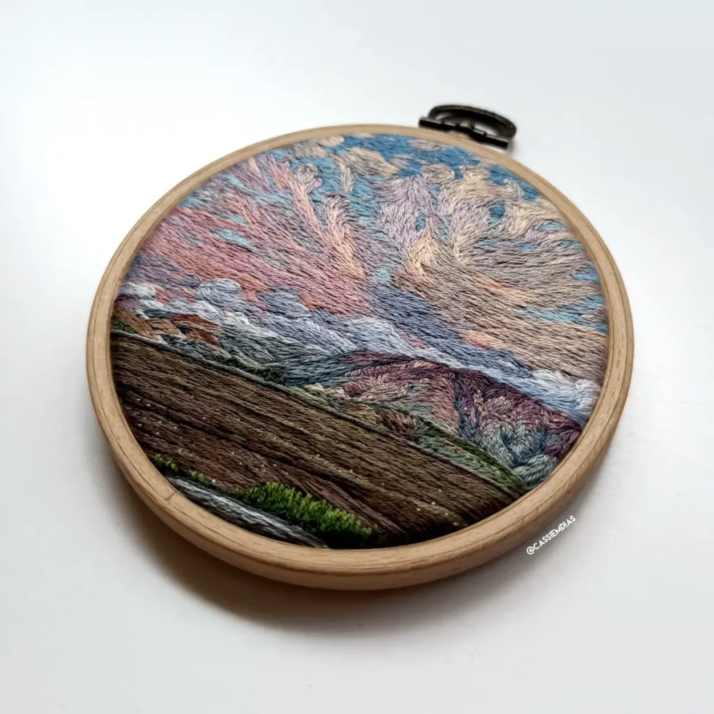 Let This Stay embroidery by Cassandra Diaz