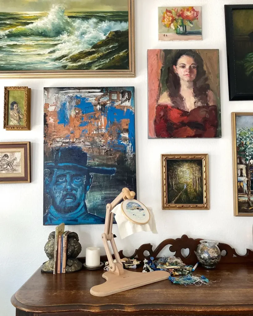 Gallery wall in Cassandra Diaz home